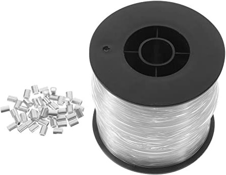 KONTONTY Diy Jewelry Line Nylon Fishing Wire Aluminum Crimping Sleeves for Macrame Supplies for Crafting Handfasting Cord Decorations