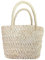 Graootoly Bolso tejido pequeño hecho a mano de cáscara de maíz bolso cesta de paja de ratán bolsa de padres e hijos bolso de ratán de paja, beige