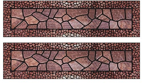 andiamo Stufenmatte La Traviata 2er Set 24 x 90 cm aus Weichkautschuk rutschhemmender Treppenschutz pflegeleicht witterungsbeständig Terra