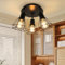 HiBay LED Deckenstrahler 3 Flammig Schwarz E27 Deckenlampe Vintage Schwenkbar Küchenlampe für Wohnzimmer Schlafzimmer, max. 60Watt Ohne Leuchtmittel