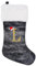 Weihnachtsstrumpf Personalisiert 45 cm Groß Nikolausstrumpf Nikolausstiefel Nikolaussocken zum Befüllen & Aufhängen, Grau Nikolaussocke Weihnachtsdekoration für Kamin, Weihnachtsbaum, Wand, Treppe(L)