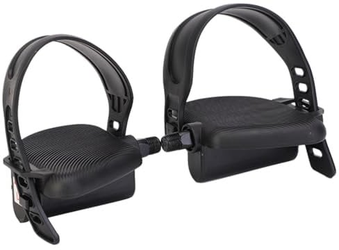 HANABASS Fahrradpedale Pedale für Heimtrainer, 1 Paar Verstellbarer Riemen, Indoor-Bike-Pedale, Multifunktions-Gummi-Fitness-Fahrrad-Zubehör, Pedale