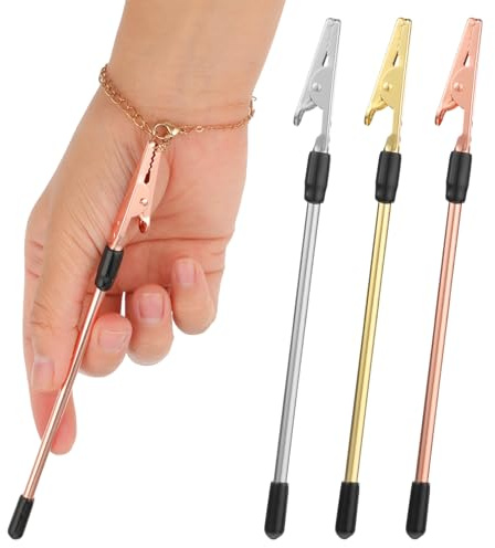 3Pcs Bracelet Fastener Helper, Mabor Hand Bracelet Helper Tool Wear Jewelry by Yourself Jewelry Helper(Gold+Silver+Rose Gold), Assist Tool Watch Clasps Ties Zippers