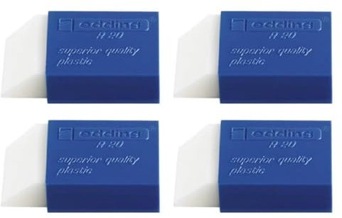 EDDING Radiergummi R20 Plastic Superior, 4 Stück