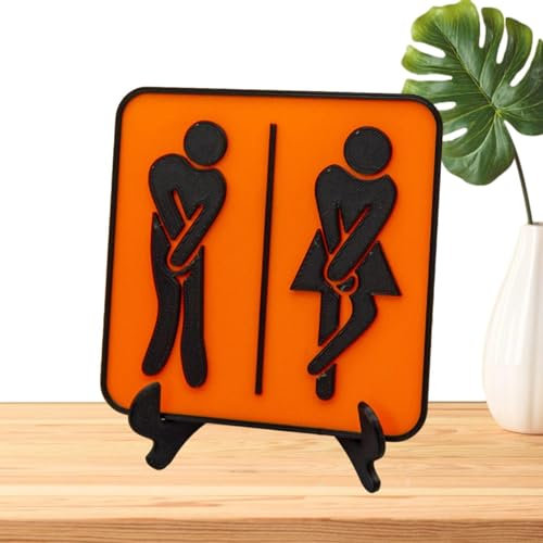 Toilettenschilder, Lustiges Toilettenschild | Unisex-Badezimmer-Türdekorationsschilder - Dekoratives Bauernhaus-Schild für Männer und Frauen für geschäftliche Badezimmertüren oder -wände