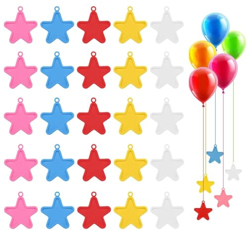 Helium Balloon Weights, 25 Pieces Colorful Plastic Balloon Weight | Balloon Weights for Helium Balloons, Parties, Celebrations Decoration