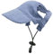 MAEXUS Hunde Baseballmütze Mit Ohrlöchern - Verstellbare Atmungsaktive Hundekappe, Sonnenschutz Kostüm für 2.5-7.5 KG Hunde (Blau, S)