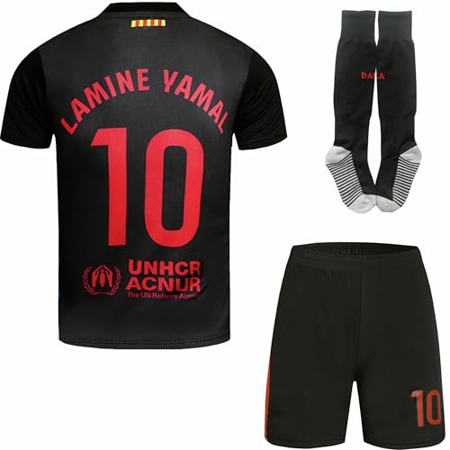 DMDMK Barca Yamal #10 2024/2025 Auswärts Trikot Shorts und Socken Kinder und Jugend Größe