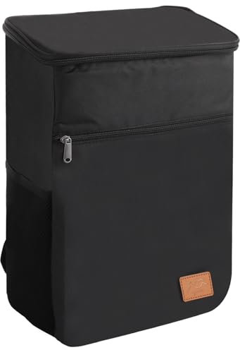 ASelected 18L Cooler Backpack with Hard Liner, 24 Cans Hiking Backpack Cooler Camping Backpack, Large Insulated Backpack Cooler Bag, Soft Cooling Bag for Hiking, Travel, Picnic, Camping, Fishing