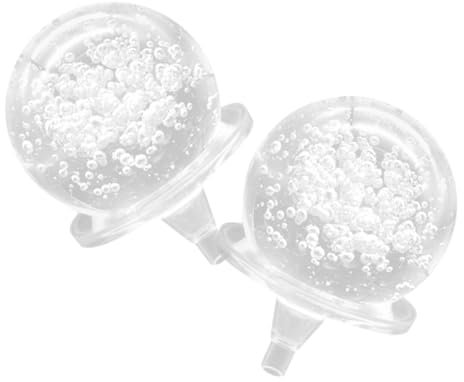 Amosfun Solar-powered Water Fountain Ornaments 2pcs Crystal Ball Decor Tabletop Water Fountain Crystal Sphere Decoration Stand