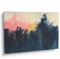 Generisch Abstrakte Bilder Leinwand 80x60 cm - Wandbilder Wohnzimmer Modern Ölgemälde auf Leinwand, Wanddeko Wohnzimmer Kunstdruck auf Leinwand - Dripping Twilight – Rosa – Gelb – Schwarz