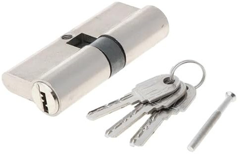 YUCHUANGYE Barillet Porte D'EntréE Serrure de Porte à Cylindre, Serrure intérieure, antivol, Serrure de Porte d'entrée en métal avec 3 clés, Accessoires de Porte de Maison Cylindre Serrure(90mm)