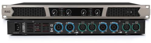 SUPER FOREST Professional Power Amplifiers, 600W*4 Digital Post-stage Amplifier, Four-channel Output, Audio Amplifiers With Volume Knob + LED Indicator, for KTV Rooms, DJ Show