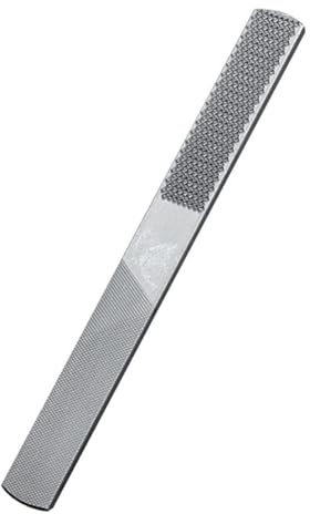 Laroal Lima de Acero al Carbono Plana de Media caña 4 en 1, Herramienta para Trabajar Madera, Cuero y Metal