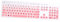 Gadpiparty 1pc Silicone Keyboard Cover for Wired Keyboard Ultra-thin Protective Film Compatible with Dell Optiplex Gradient Pink Design