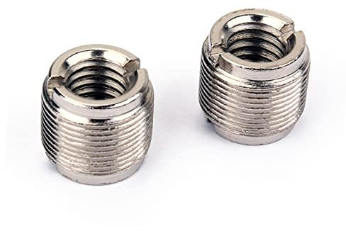 Mikrofon, 5/8-zoll Außen zu 3/8-zoll Innengewinde, 2 Stück | Silberfarbenes Metall, Ersatzteil, Passend für Gewindeverbindungen und Unkomplizierte Montage