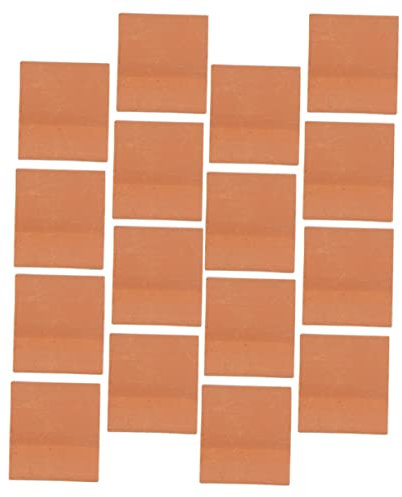 Toyvian 120St Simulierte Kacheln Gebäude Miniaturen Spielzeugarchitektur Bauen Fliesen Dach bastelset basteln für Garden Mikro-Landschaftsziegel DIY Ziegel Ton Brown