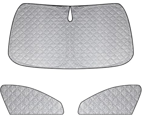 Protector de Parabrisas Compatible con BMW Serie 5 (G30/G31/G38) 2017-2024 - 3PCS Cubierta de Parabrisas de Coche, Parasol Coche Termico, Cubierta de Parasol Interna para Automóvil, Parasol Plegable