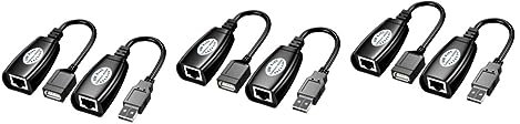 Angoily 3pcs Powerline Ethernet Adapter Usb Extension Adapter for Network Cable Extender