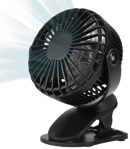 Fan Clip - Fan Della Scrivania Con Clip | Di Piccola | 3 Velocità Ventilatore USB Con Flusso D'aria Forte | Dispositivo Di Raffreddamento A Rotazione Pieghevole Design Di Risparmio Portat