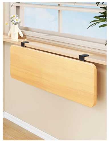 Fold Down Window Sill Extender, Clamp-On Desk Edge Extension Plate Shelf, Windowsill Extender Shelf for Decor/Storage(70x20cm/2.30x0.66ft)