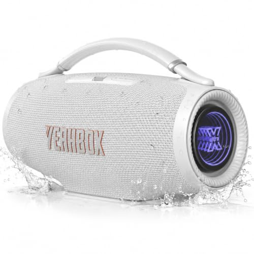 YEAHBOX Sonic Boom Ultra 320W RMS/500W Peak Bluetooth Party Speaker (White) | 3-Way 5-Driver Sound, HDMI ARC, TWS Stereo, Deep Bass, and RGB Lights for Indoor and Outdoor Parties