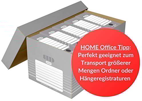 ELBA Archivbox Maxi, 5 Stück, grau