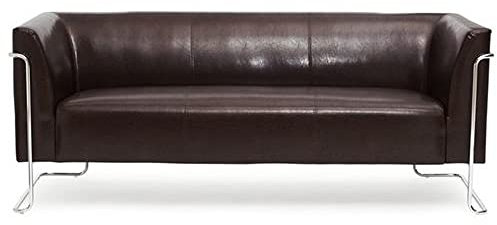 hjh OFFICE Lounge Sofa Curacao Kunstleder Braun