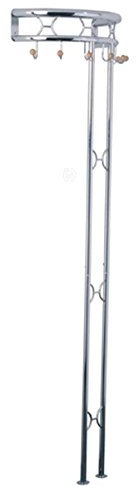 Haku Wandgarderobe Garderobe aus verchromtem Stahlrohr, Breite 500 x 1cm x Tiefe 28cm x Höhe 180cm HA 89272