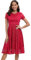 DRESSTELLS 50s Sottogonna Petticoat Organza Retro Vintage Mini gonne Puffy Rockabilly,Red S