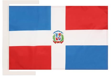 AZ FLAG Bandera de la REPÚBLICA Dominicana 45x30cm - BANDERINA Dominicana 30 x 45 cm cordeles