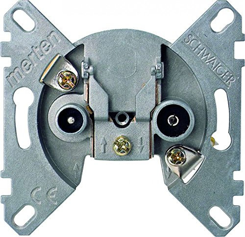 Merten 466098 BK-/Sat-Antennendurchgangsdose, 2fach