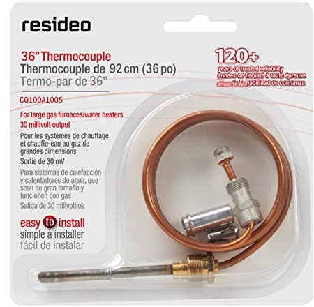 Honeywell CQ100A1005 36-Inch Replacement Thermocouple for Gas Furnaces, Boilers and Water Heaters