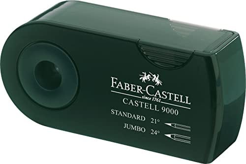 Faber-Castell 582800 - Doppelspitzdose 9000, grün, Dunkelgrün