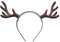 W WIDMANN MILANO Party Fashion 9538D - Beflocktes Rentiergeweih, Accessoire, Haarschmuck, Kopfschmuck, Weihnachten, Karneval, Fasching, Mottoparty