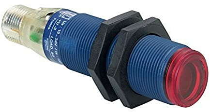 TELEMECANIQUE SENSORS xubtapsnm12 XUB Cylindrical Plastic Reflex Photoelectric Sensor, M18, 3 cables Output, PNP, 12 – 24 VDC, 4 Pin M12 Male Connector