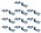 Gedotec Kastenschrauben Metall Universal-Möbelverbinder-Schrauben Verbindungsschrauben doppelt | Stahl verzinkt | Materialstärke 3 mm | 10 Set - Arbeitsplatten-Verbinder zum Schrauben