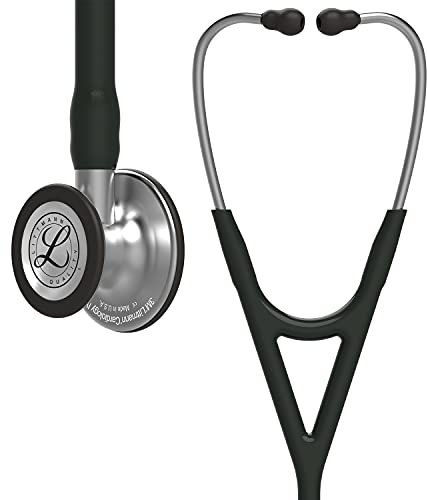 3M Littmann Stéthoscope de Diagnostic Cardiology IV, Pavillon Standard, Tubulure Noire, 69 cm, 6152