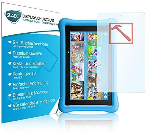 Slabo Premium Panzerglasfolie für Amazon Fire HD 10 Kids Edition (2017) | HD 10 Kids Edition-Tablet (2019) Panzerfolie Schutzfolie Echtglas Folie Tempered Glass KLAR 9H Hartglas