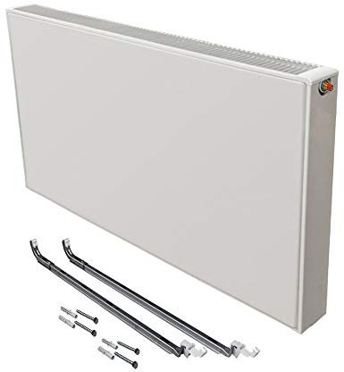 Buderus Logatrend Ventil-Flachheizkörper VC-Plan Typ 21 BH 900 vers. Längen + Halter (BL: 400 mm)
