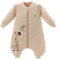 Chilsuessy - Gigoteuse d'hiver - Avec pieds et manches longues amovibles - Motif girafe - Épaisse (2,5 tog) - En coton biologique - Pour bébé de 1 à 6 ans - Taille S : 80 à 90 cm