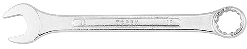 TOPEX Gabelringschlüsell, Maul-Ringschlüssel Ring Maulschlüssel | Gabelringschlüssel, Ring-Maulschlüssel, Chrom-Vanadium Stahl Silber, Für Heimwerker, Profis geeignet, 18x205 mm