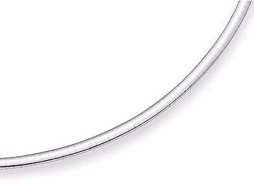 3mm Armreif Omega-Armband Armschmuck flach 585 Gold Weißgold Armkette 19cm