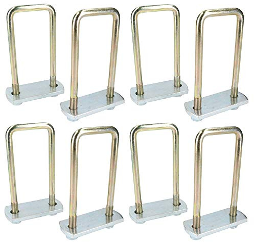 8 Pack M10 50mm x 130mm U-Bolt N-Bolt with Plates & Nuts HIGH TENSILE