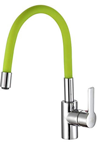 Tap Faucet Fine Copper Body Retractable Universal Rotating Kitchen Hot and Cold Water Faucet Fresh Green