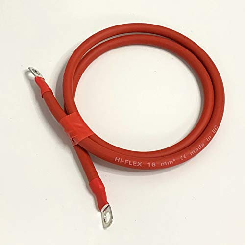 BMF DIRECT Red Battery Lead/Power Lead 110A Amp 16mm2 Cable Wire with M8 Ring Terminals (Single Red - 1ft (30cm), 8mm Ring Terminals)