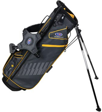 US Kids Golf Carry/Standbag Junior,Kinder,Teens,Kids 11-13 Jahre-160-168cm-Grau/Gold