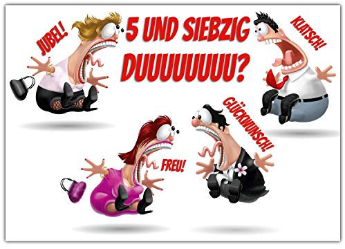 A4 XXL 75 Geburtstag Karte KOLLEGEN mit Umschlag - lustige Geburtstagskarte - Glückwunschkarte zum 75. Geburtstag für Mann & Frau von BREITENWERK