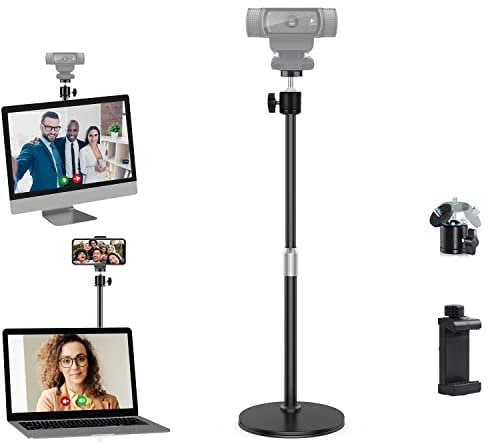 AYIZON Desktop Webcam Holder Stand Mount Compatible with Logitech StreamCam C920 C930 C922 C925e Brio C615 and Webcams with 1/4''-20 interface
