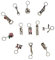 12 Pack NYC Souvenir Collection New York Metal Keychain Ring Bundle Bulk Includes 4pc Bottle Opener,Empire State, Freedom Tower, Statue Of Liberty, USA Flag,NY Cab, Apple & Moree, Red Blue, Mini